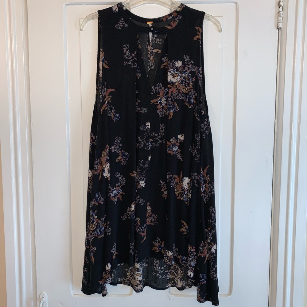 Free People Black Tree Swing Tunic Dress - Picture 2 of 16